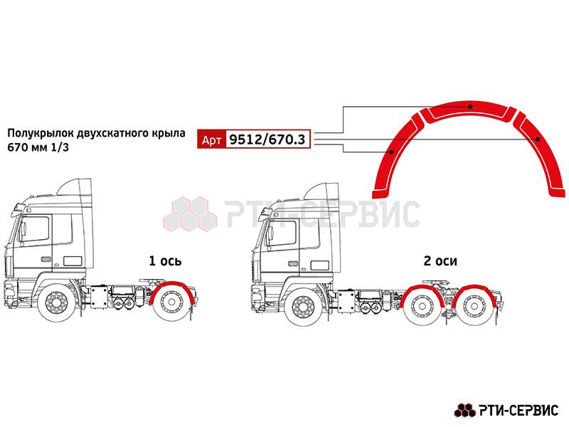 Полукрылок двухскатного крыла 670 мм 1/3 - фото 5