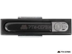 Замок с поворотной ручкой, с ключом 142х34 мм, чёрный - фото 2