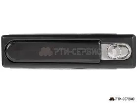 Замок с поворотной ручкой, с ключом 159х41 мм, чёрный - фото 2